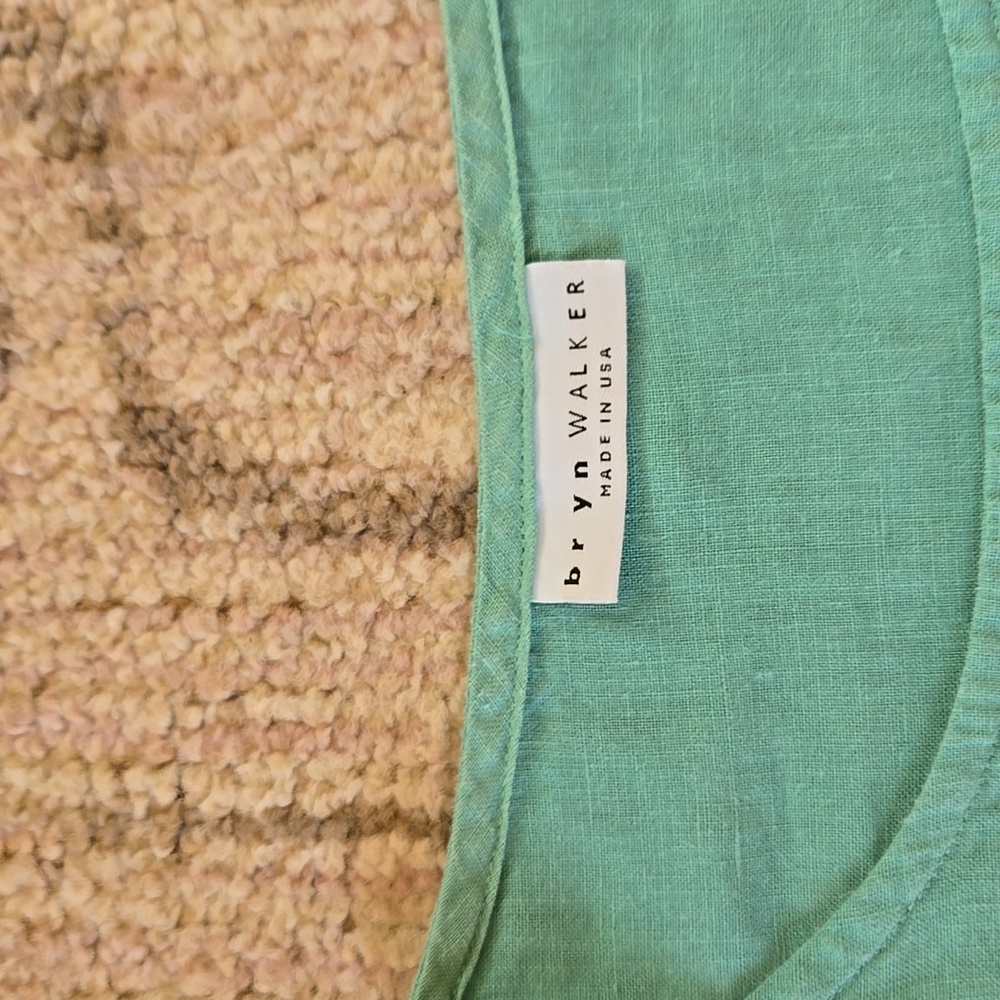 GUC Bryn Walker Aqua Linen Tunic Size XL - Picture 3 of 9